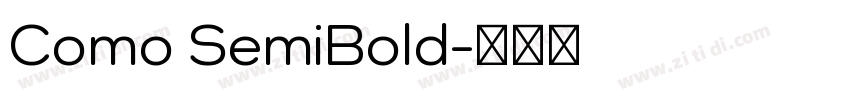 Como SemiBold字体转换